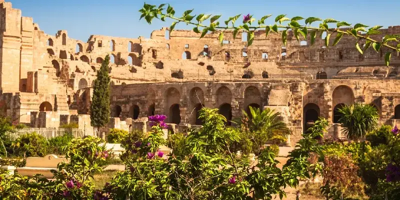 Túnez. El Jem. Ruinas del coliseo más grande del norte de África.