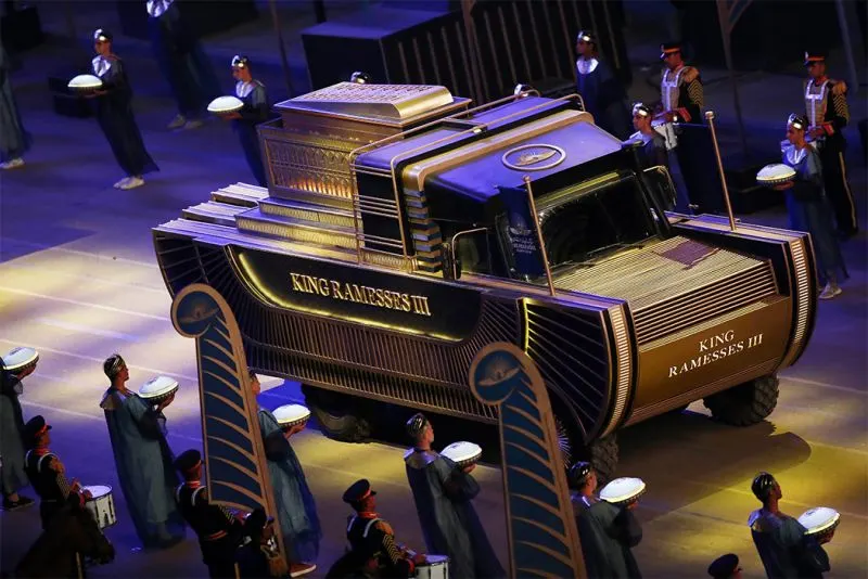 la parata d'oro dei faraoni