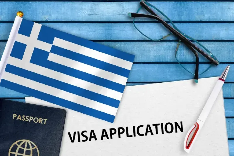 Formulario de solicitud de visa para Grecia.