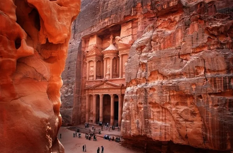 The Treasury (Al-Khazneh) in Petra The Treasury (Al-Khazneh) in Petra
