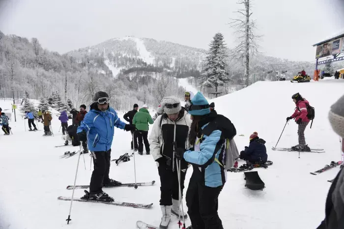 people preparing for skiing in Kartepe, Turkey