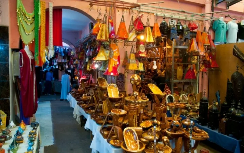 Mercado, El souk de Marrakech, Marruecos