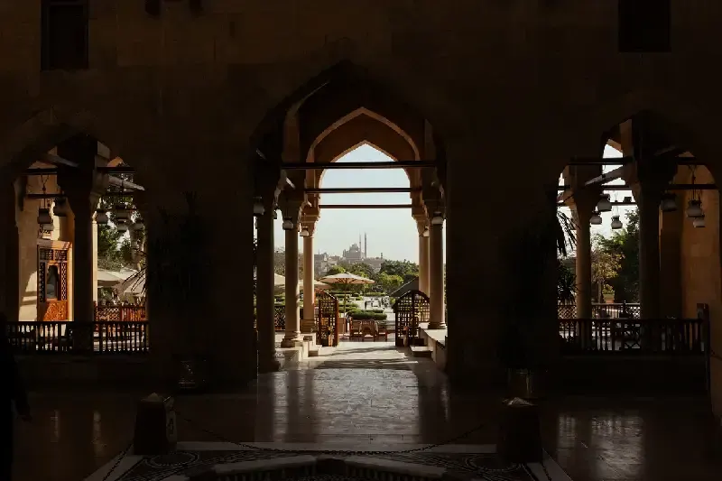Muhammad-Ali-Moschee und Zitadelle von Kairo, Blick vom Al-Azhar-Park, Panorama von Kairo, Ägypten.