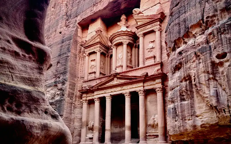 Petra Jordan Treasury Al-Khazneh Nabataean Rock-Cut Architecture Landmark