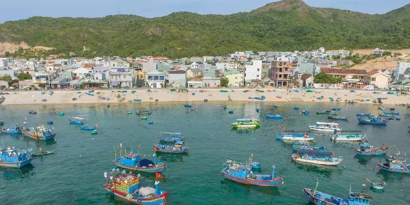 Vista aérea de Quy Nhơn, Vietnam.