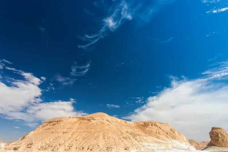 Kalksteinberg in der Weißen Wüste, Ägypten.