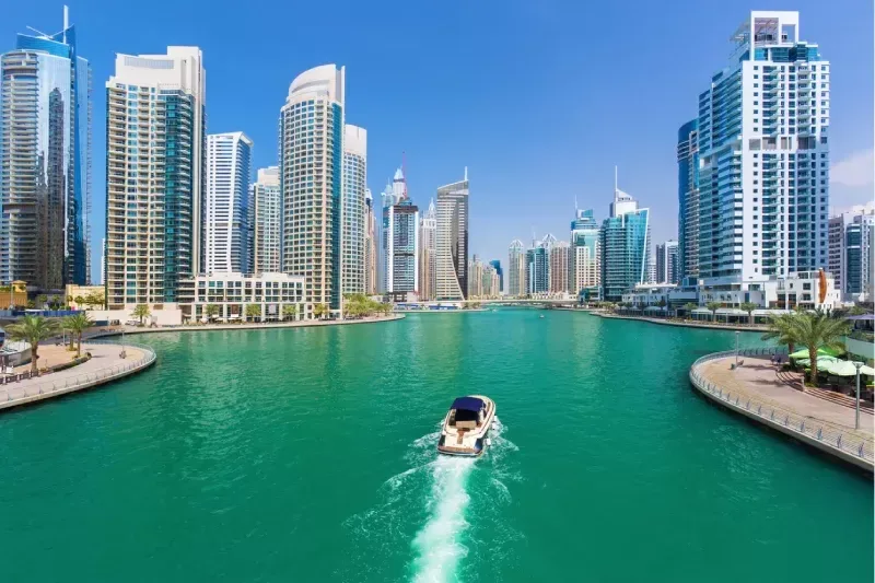 A Baía de Dubai 