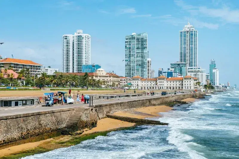 Promenade of Galle face in colombo