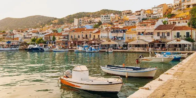 La isla de Samos, en el mar Egeo, Grecia.
