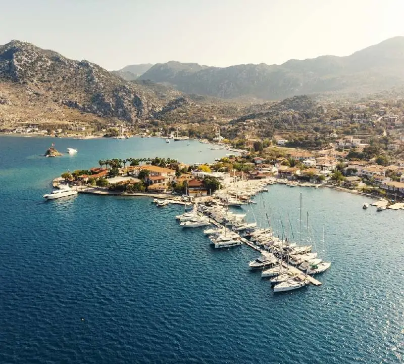 Vista geral de Selimiye em Marmaris, Turquia