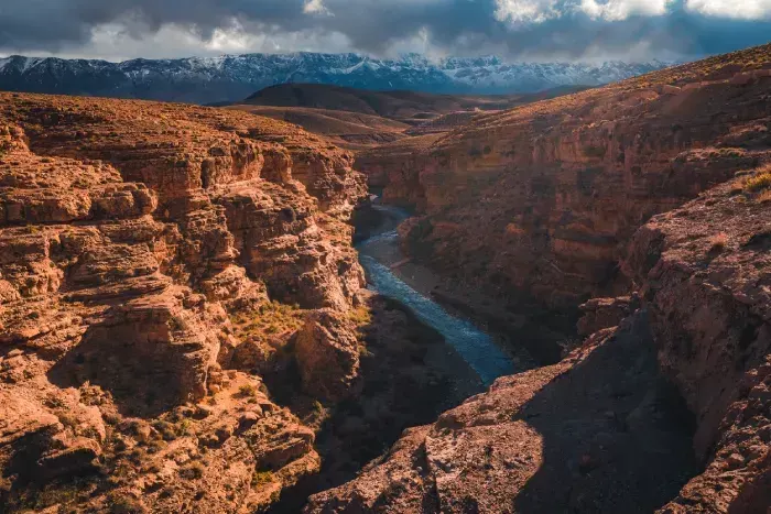 Gorges leading into the mountains, Midelt, Morocco