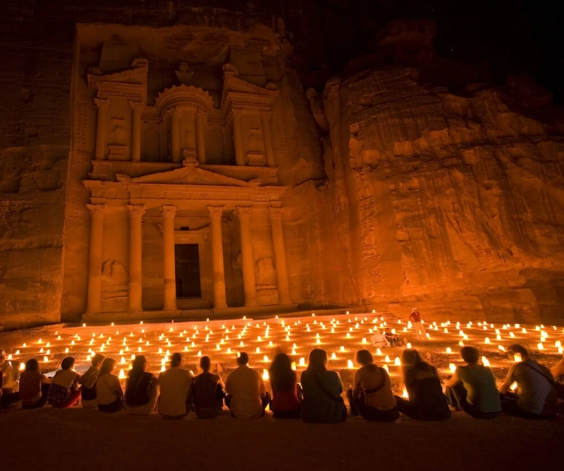 Petra in Jordan by Night Petra in Jordan by Night