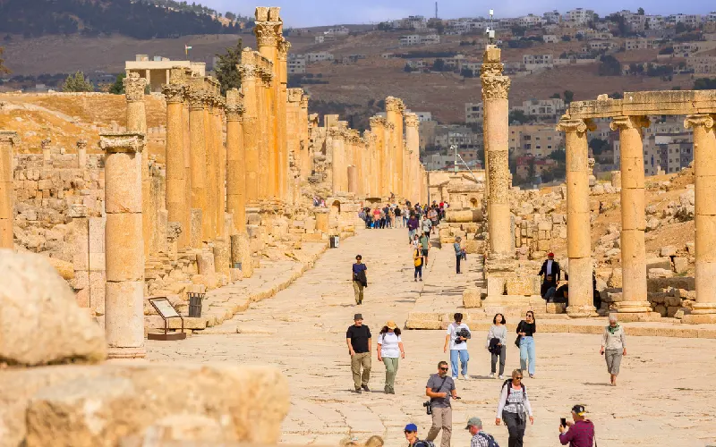 Cardo Maximus in Roman city Gerasa, Jerash, Jordan
