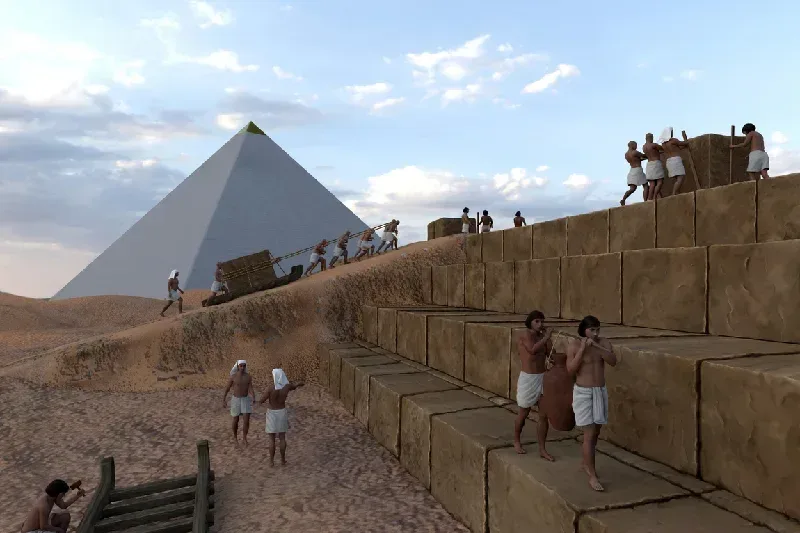 Bau der Pyramiden im alten Ägypten