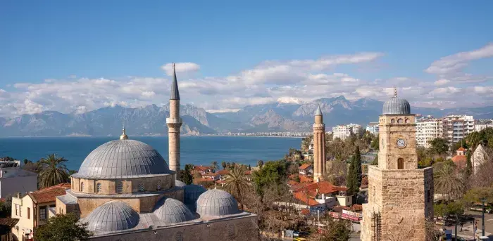 the Clock Tower, Yivli Minaret, Tekeli Mehmet Pasa mosque. Antalya