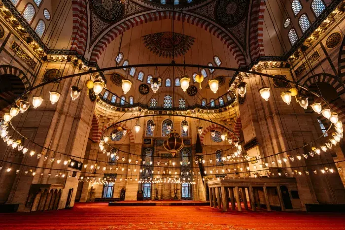 Inside Of A Suleymaniye Mosque In Istanbul