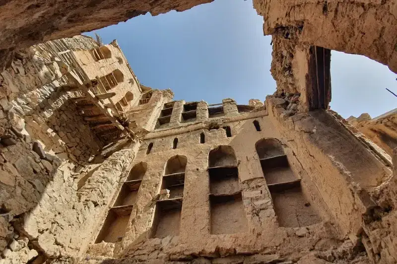 Antiche case storiche di Misfat al Abriyeen, Oman.