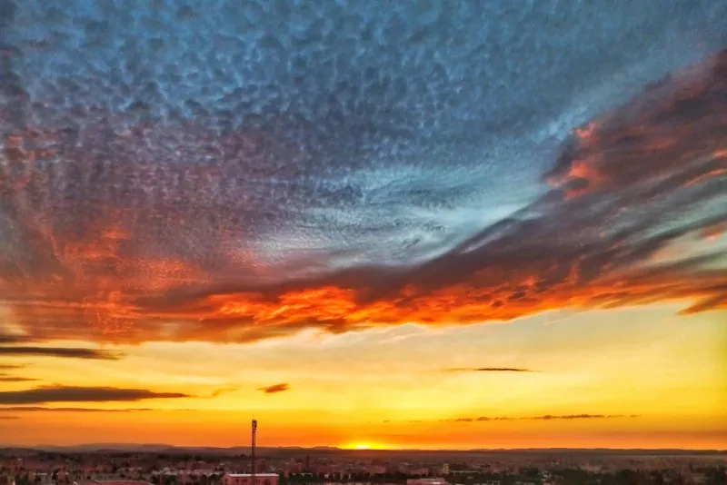 Maravilloso momento del amanecer en Marruecos