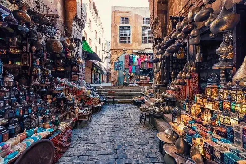 Khan el-Khalili Markt in der Altstadt von Kairo, Ägypten
