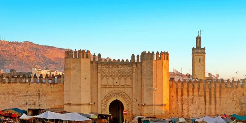 Gate to ancient medina of Fez, Morocco