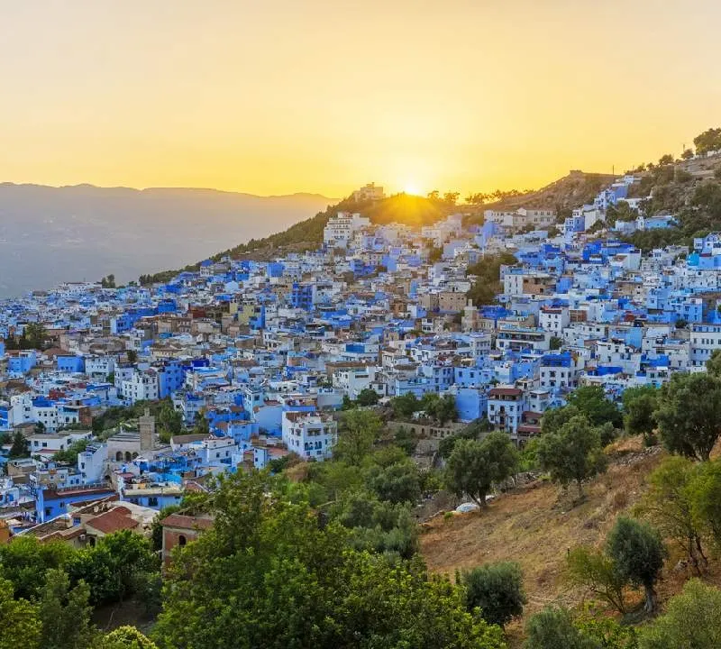Chefchaouen, Marrocos ao pôr do sol