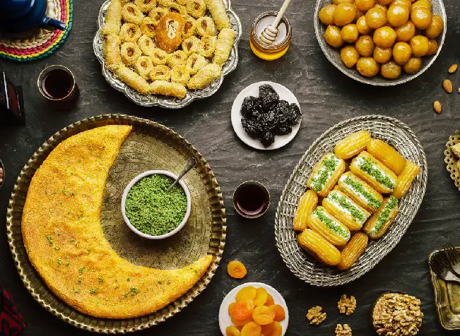 Deliciosa colección de postres típicos de Egipto