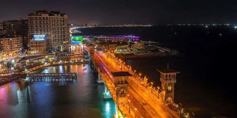 Alexandria at night, Alexandria Attractions