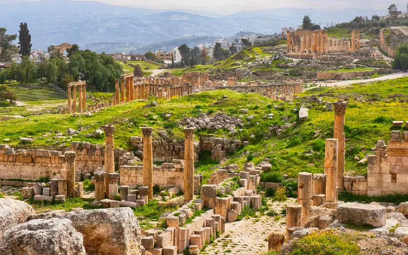 Jerash is an ancient city in northern Jordan.