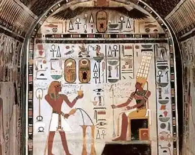 Hiéroglyphes de la Vallée des Rois, nécropole de Thoutmôsis III