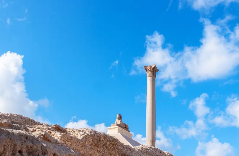 Pompey's pillar and ancient sphinx, Pompey's pillar