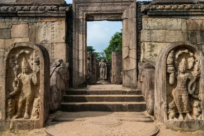 Ruins of ancient city Polonarruwa in Sri Lanka
