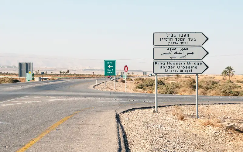 Allenby Bridge border crossing in Israel and Jordan