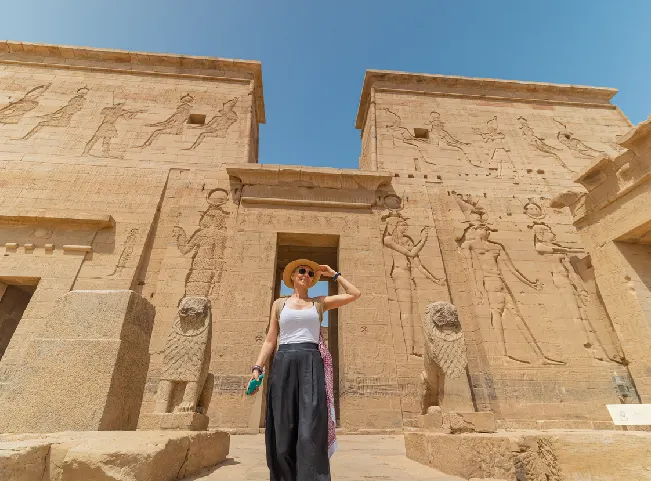 Templo de File (también conocido como Templo de Isis) en Asuán, Egipto (isla de Agilkia).