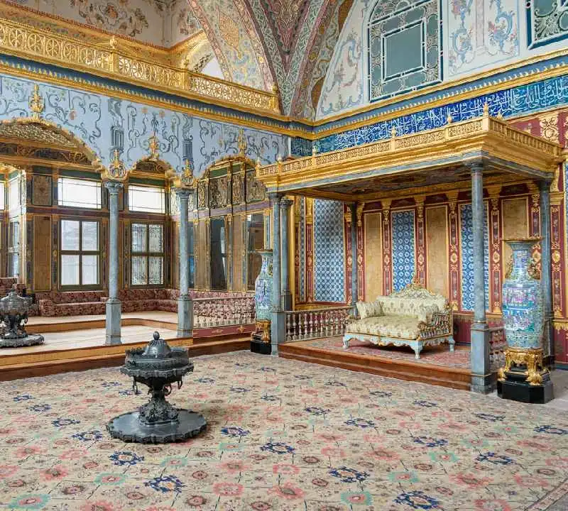 O HAREM DOS SULTÕES no PALÁCIO DE TOPKAPI. ISTAMBUL, TURQUIA. O harém é uma parte importante do Palácio de Topkapi.