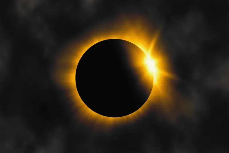 Eclipse total de Sol, fenómeno astronómico.