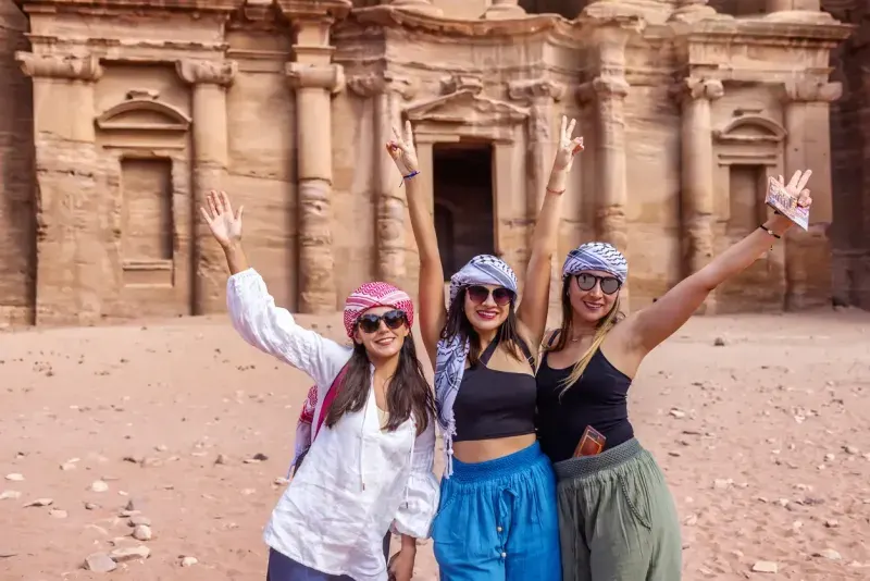 Um dia incrível em Petra saindo de Amã