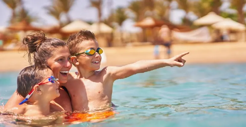 Foto de vacaciones relajantes en Hurghada, Egipto. Foto de alta calidad.