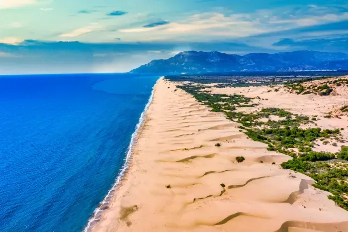 Elevated view of Patara Beach, Antalya