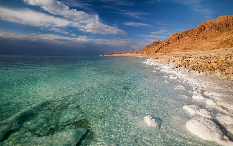 View of Dead Sea coastline