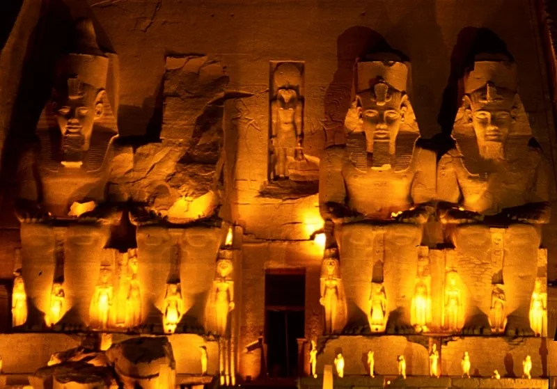 Temple of Rameses II At Night Temple of Rameses II At Night