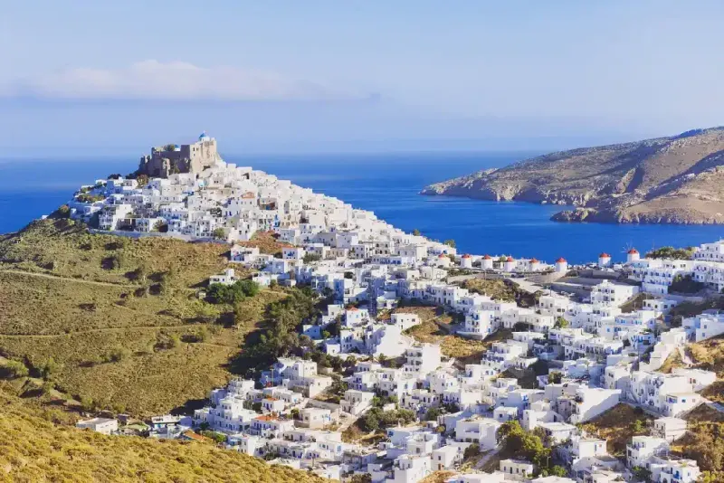 Vista de la isla de Astypalaia, Grecia.