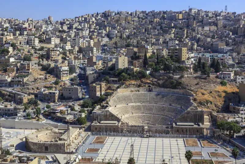 Roman Theater in Amman city, Jordan vs Egypt