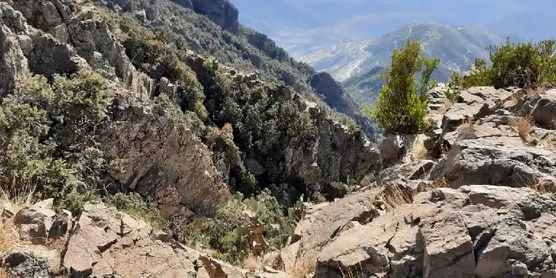 Vista de las montañas de Jabal Sawda en Asir, Arabia Saudita.