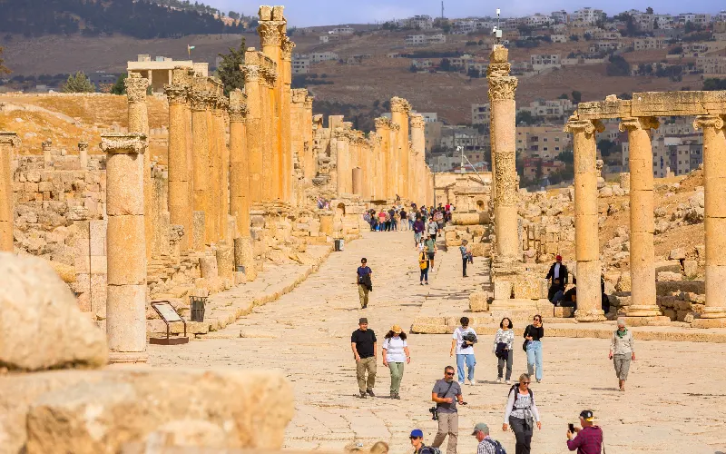 Cardo Maximus in Roman city Gerasa, Jerash, Jordan