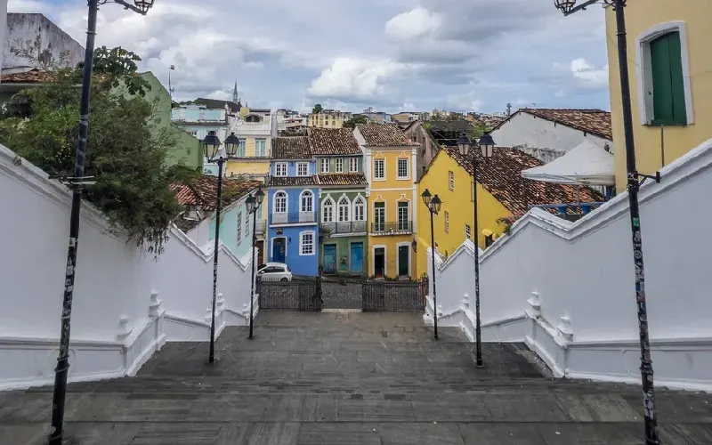 Colorful Colonial Houses in Santo Antônio Além do Carmo