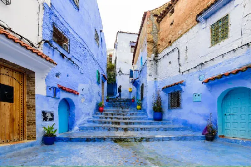 Schöne blaue Medina der Stadt Chefchaouen, Marokko