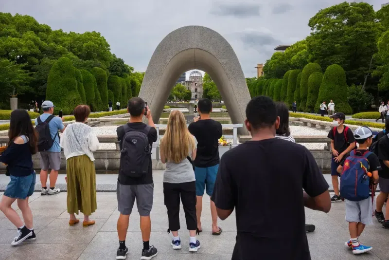 El Parque Conmemorativo, Hiroshima, Japón.