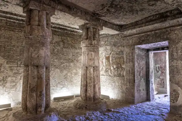 Vestiges de la cité d'Akhetaton fondée par Akhenaton à Tell el-Amarna