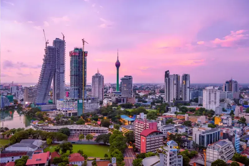 Sunset in Colombo City