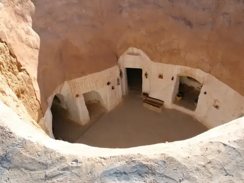 Matmata underground house in Tunisia